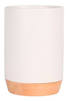 Стакан для зубных щеток Actuel белый, 7,5х7,5х19 см