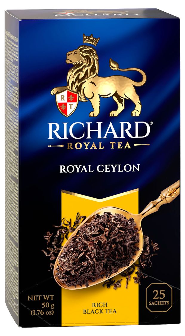 Чай черный Richard Royal Ceylon в сашетах 25х2 г 100₽