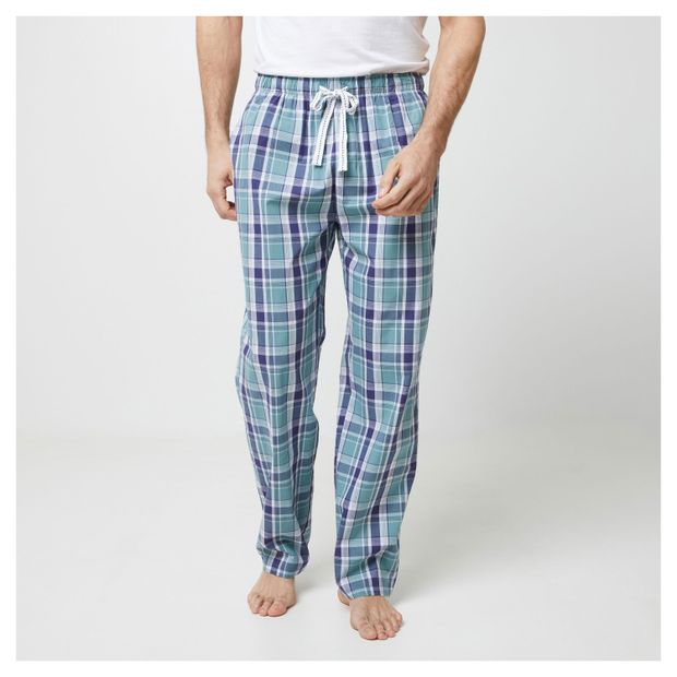 Брюки домашние мужские InExtenso зелено-голубые