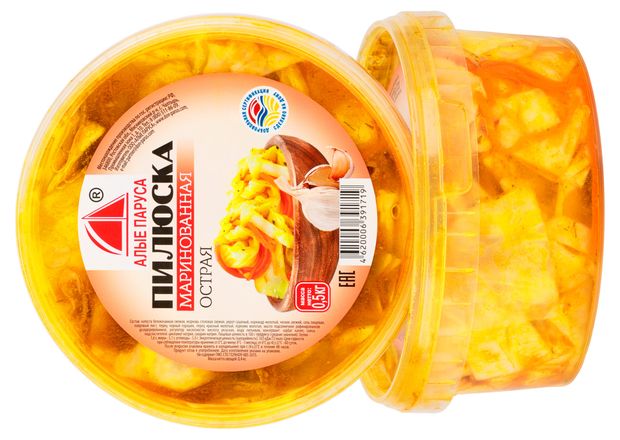 Пилюска маринованная Алые Паруса острая, 500 г