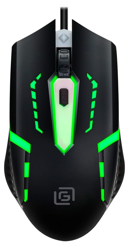 Мышь проводная оптическая Оклик USB 4but 2400dpi черная