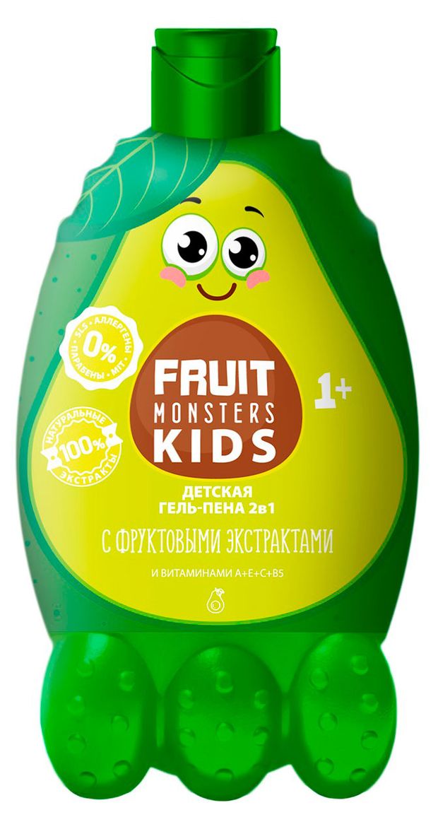 Гель-пена детская Фрутомонстры 2 в 1 Авокадо 400 мл 160₽