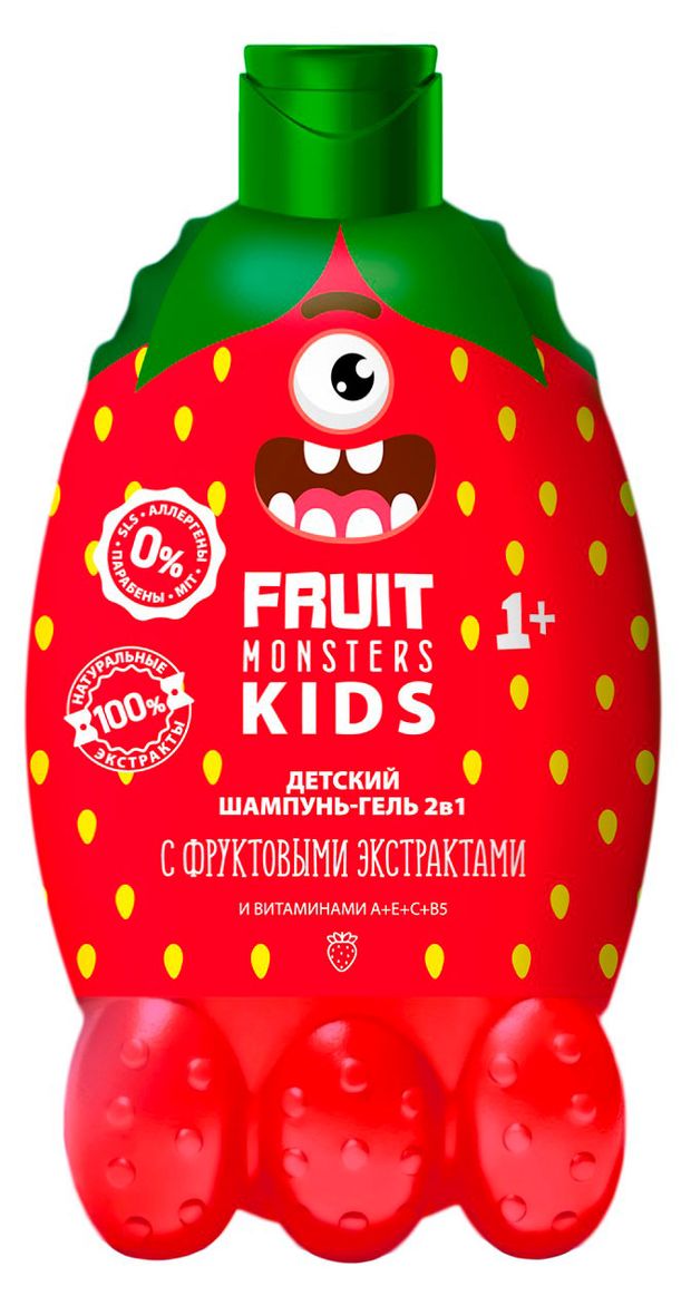 Шампунь-гель детский Фрутомонстры 2 в 1 Лесные ягоды 400 мл 339₽