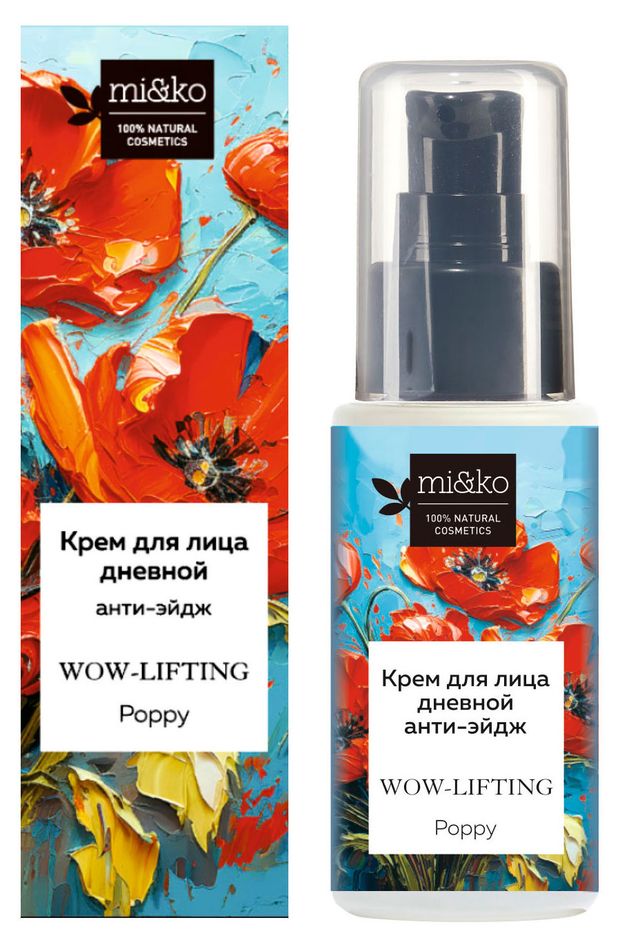 mi&ko Крем для лица дневной mi&amp;ko Poppy омолаживающий, 30 мл