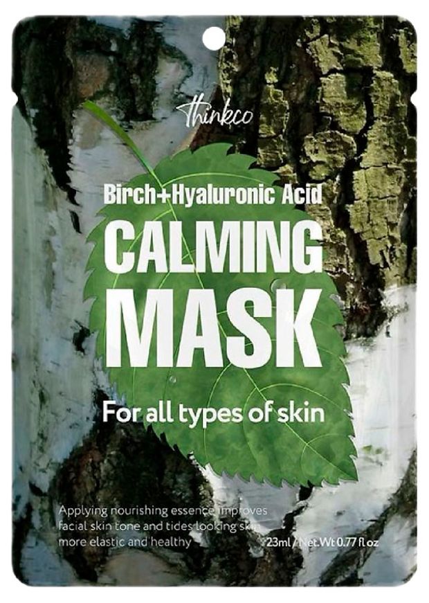 Маска тканевая для лица Thinkco с экстрактом коры японской березы и гиалуроновой кислотой 23 мл 95₽