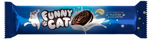 Печенье сахарное Funny Cat сэндвич, 158 г