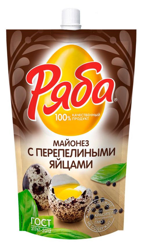 Майонез Ряба с перепелиными яйцами 50,5%, 330 г