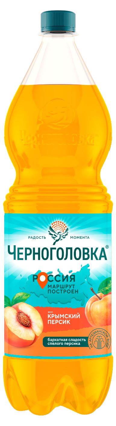 Вода, соки, напитки  Ашан Напиток газированный Черноголовка персик, 1,5 л