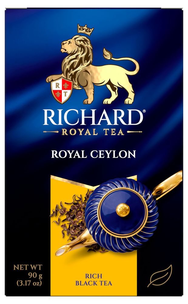 Чай черный Richard Royal Ceylon цейлонский листовой, 90 г