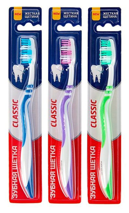 Зубная щетка DIES Classic жесткая 1 шт в ассортименте 59₽