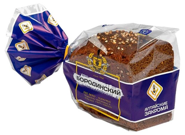 Хлеб ржано-пшеничный Хлеб 4 Бородинский с кориандром нарезка, 350 г