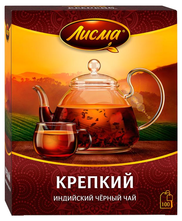 Чай черный Лисма Крепкий в пакетиках 100х2 г 212₽
