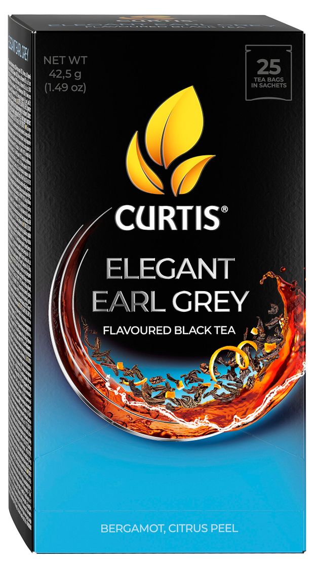 Чай черный Curtis Elegant Earl Grey, 25x1,6 г