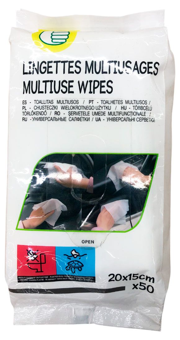 Влажные салфетки для автомобиля, 50 шт