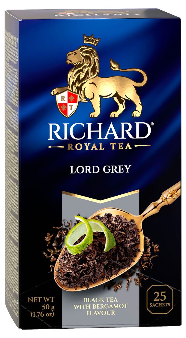 Чай черный Richard Lord Grey в пакетиках 25х2 г 100₽