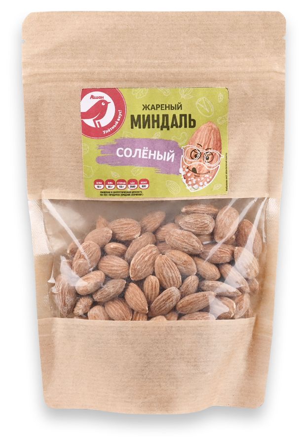 Миндаль АШАН Красная птица соленый жареный 150 г 200₽