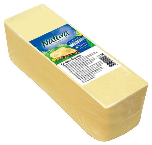 Сыр полутвердый Тильзитер Natura 45% БЗМЖ, вес