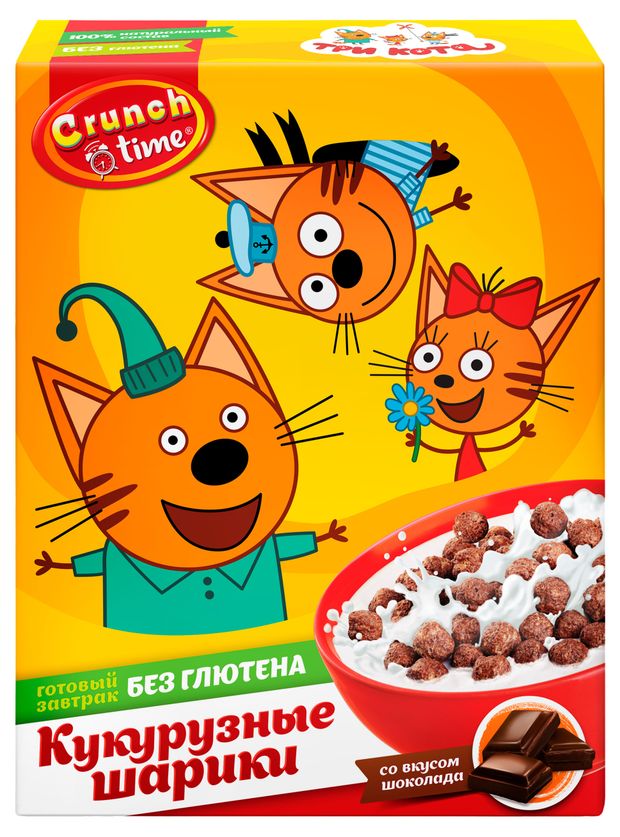 Сухой завтрак Crunch Time Три кота, 170 г