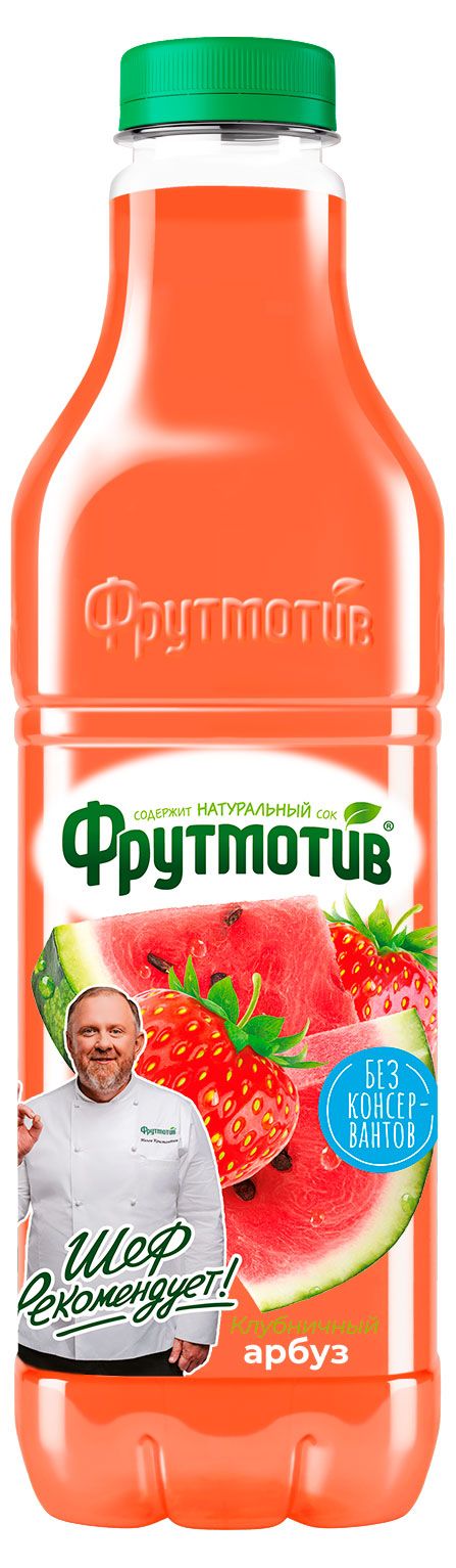 Напиток сокосодержащий Фрутмотив яблоко арбуз клубника, 1,5 л
