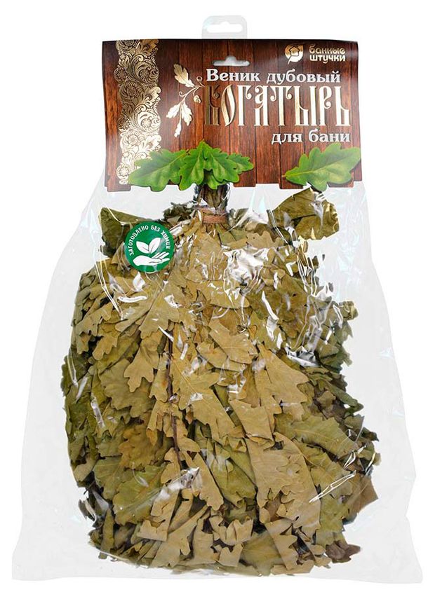 Веник для бани Банные Штучки Богатырь дубовый, 1 шт