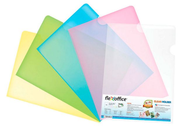 Папка-уголок Flexoffice A4 в ассортименте 20₽