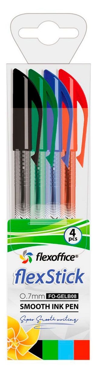 Набор шариковых ручек Flexoffice 0,7 мм, 4 шт