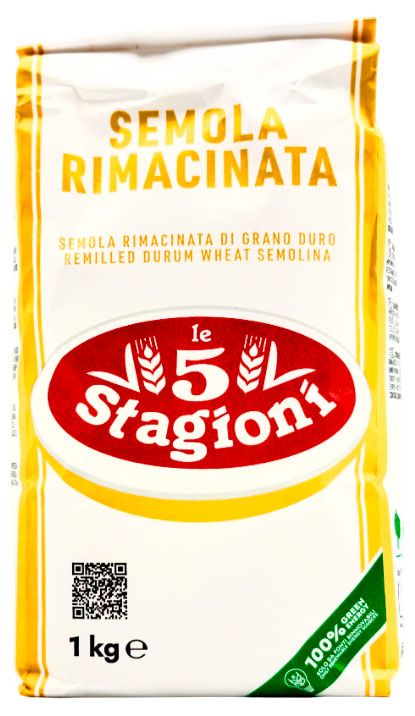 Мука пшеничная Le5 Stagioni Семола из твердых сортов пшеницы, 1 кг