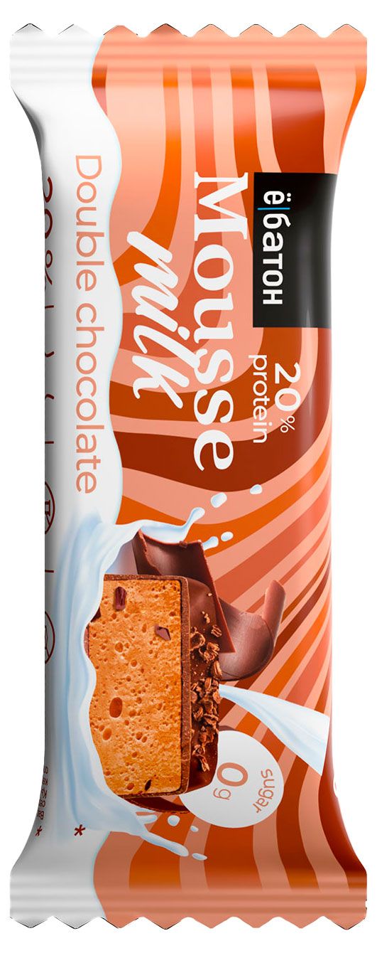 Спорт и отдых  Ашан Печенье протеиновое Ёбатон Mousse Double chocolate Двойной шоколад, 40 г