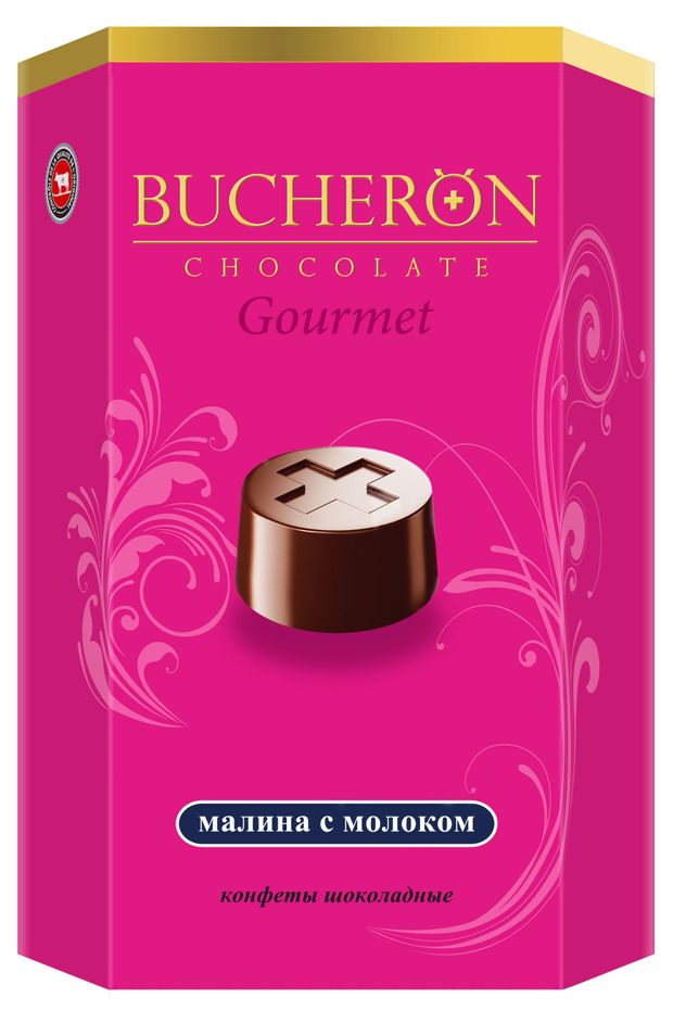 Конфеты шоколадные BUCHERON Gourmet малина с молоком, 130 г