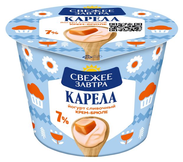 Йогурт Свежее Завтра Сливочный крем-брюле 7%, 180 г