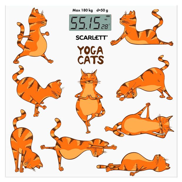 Весы напольные Scarlett SC-BS33E077 Yoga cat