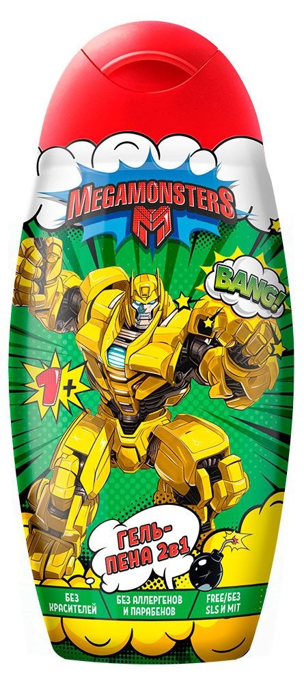 Детская гель-пена для тела 2в1 Мегамонстры 1 300 мл 220₽