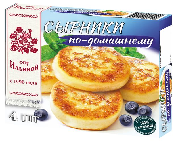 Сырники сладкие От Ильиной По-домашнему с творогом 4 шт, 260 г
