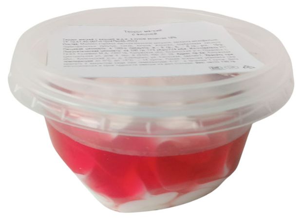 Творог мягкий Калужское Сыроморье с вишней 18% БЗМЖ, 130 г