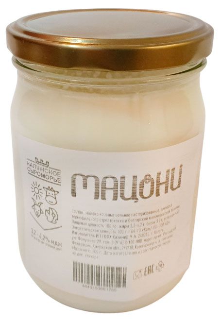 Мацони Калужское Сыроморье 3,2-4,2% БЗМЖ, 500 г