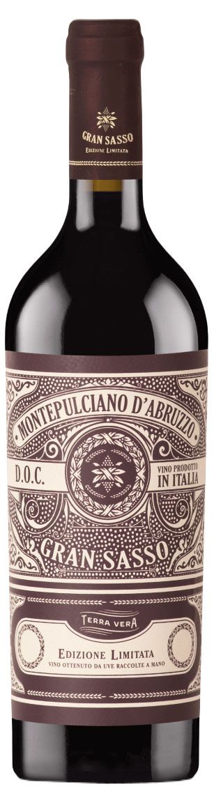 Вино Gran Sasso Montepulciano D'Abruzzo красное сухое Италия, 0,75 л