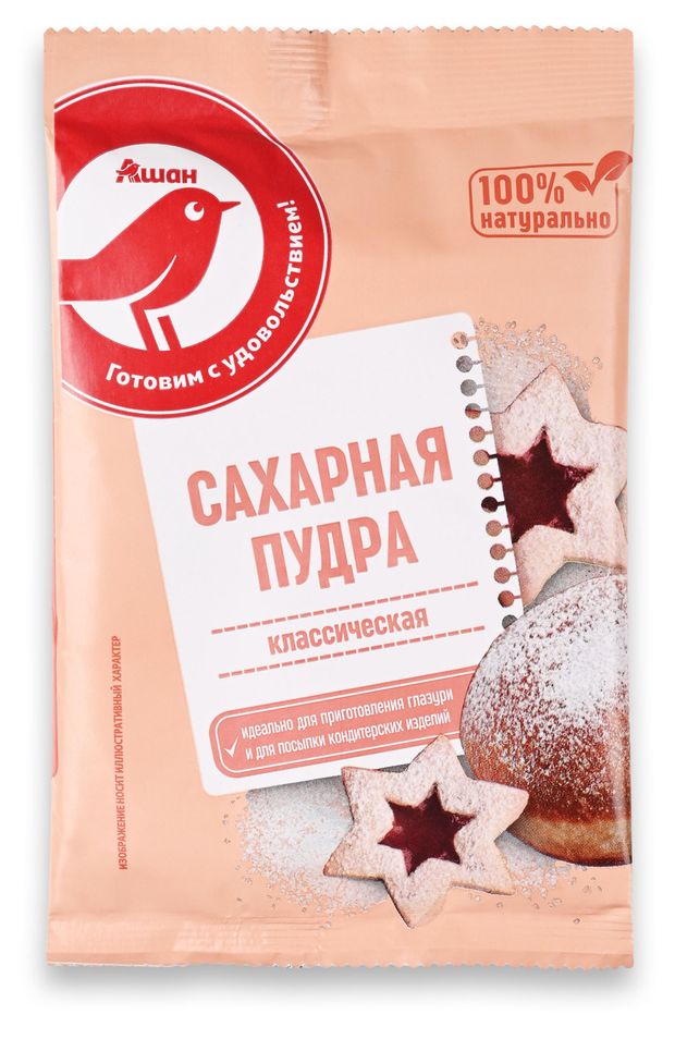 Сахарная пудра АШАН Красная птица, 100 г