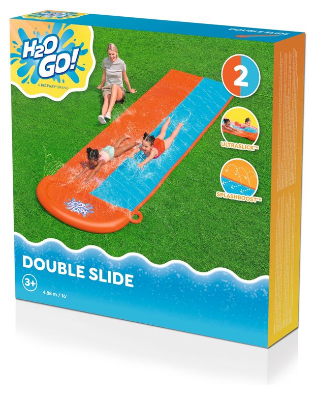 Горка водяная надувная BESTWAY H2OGO Double Slide, 488 см