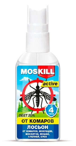 Лосьон от комаров Москилл active, 60 мл