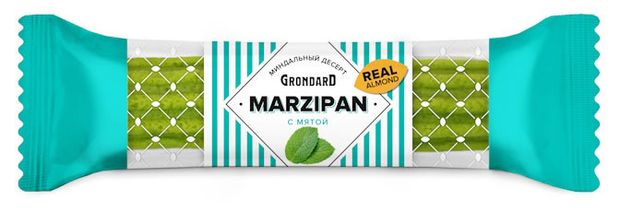 Батончик марципановый GRONDARD неглазированный с мятой 40 г 70₽