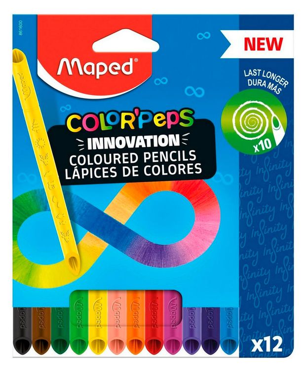 Набор цветных карандашей Maped ударопрочные грифели 12 цветов 340₽
