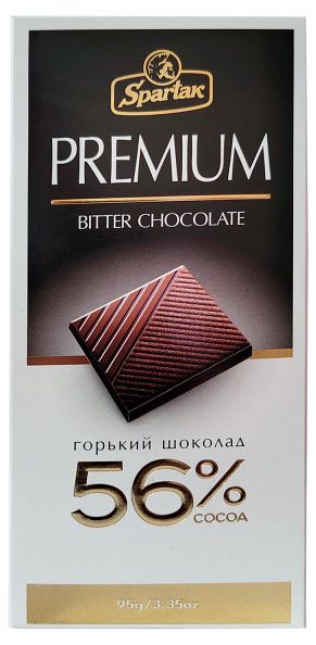 Шоколад горький Спартак 56% какао, 95 г