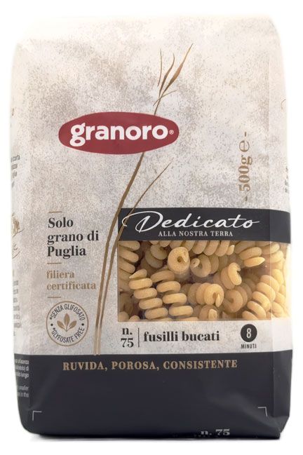 Макаронные изделия Ganoro 75 Фузилли Букати Италия, 500 г