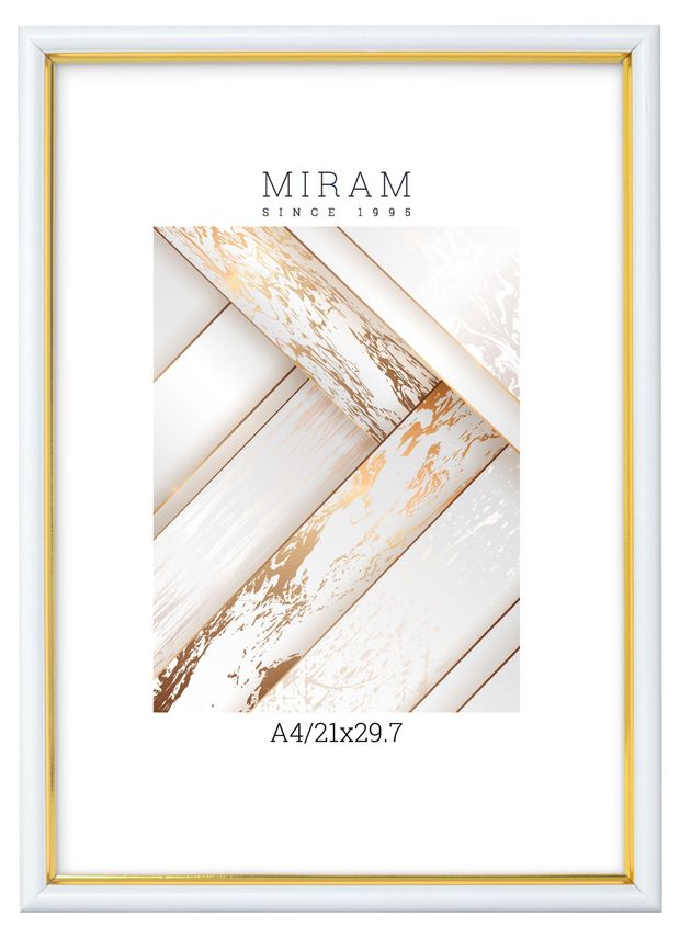 Фоторамка Мирам А4 белая, 21х29,7 см