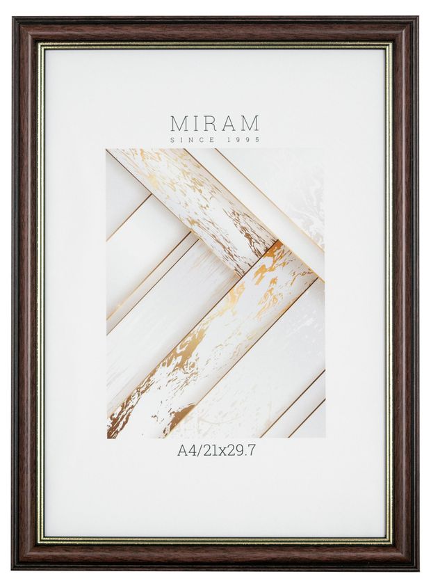 Фоторамка Мирам А4 коричневая, 21х29,7 см