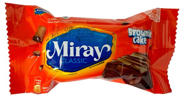Кекс Miray Brownie глазированный с шоколадной начинкой, 25 г