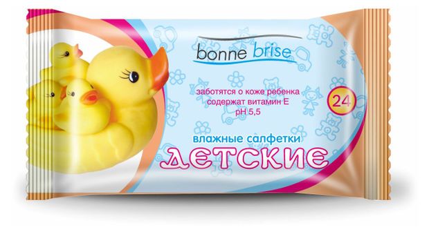 Салфетки влажные косметические Bonne Brise детские, 24 шт