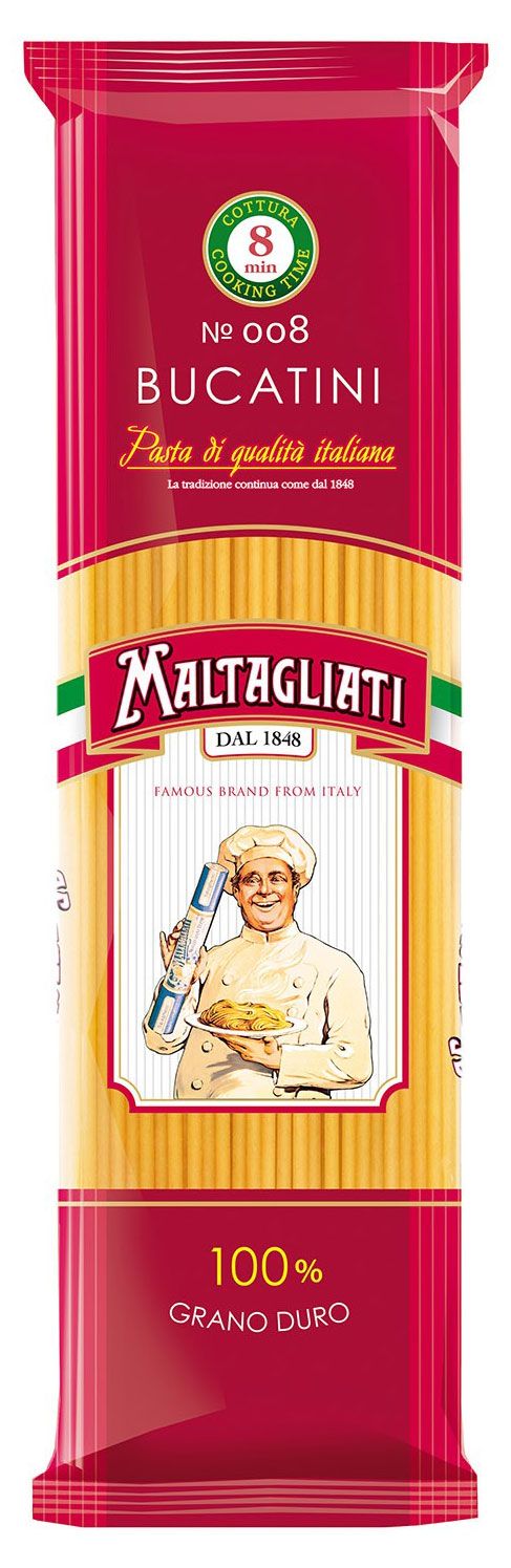 Макаронные изделия Maltagliati 8 Букатини, 450 г