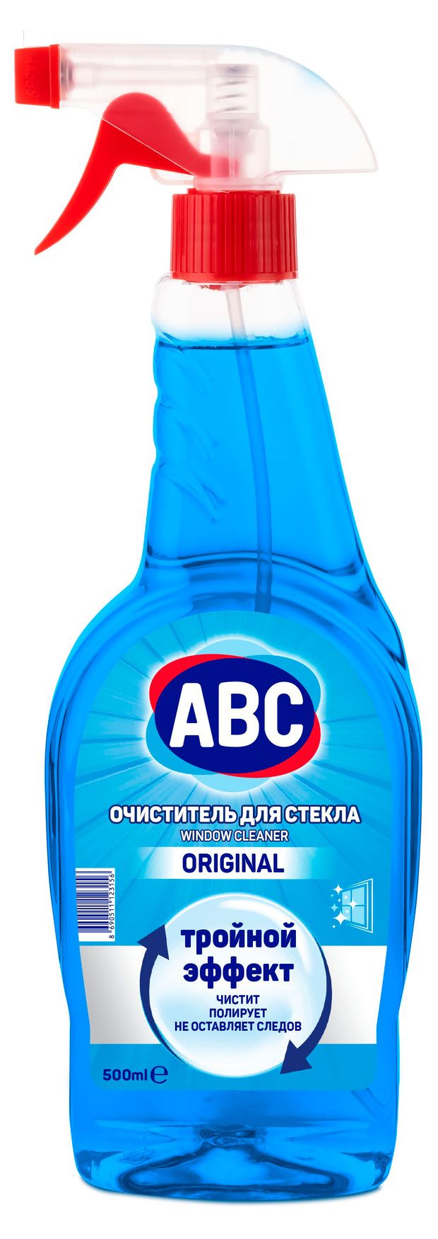 Средство для стекол и зеркал ABC Стеклоочиститель Свежесть, 500 мл