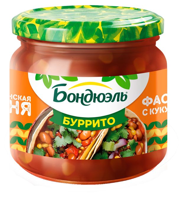 Фасоль красная Бондюэль с кукурузой по-мексикански в соусе Буррито 360 г 237₽